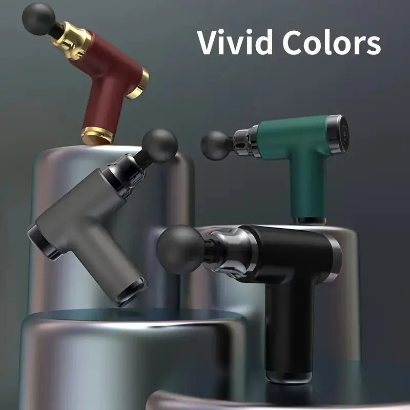 1pc Portable Mini Massage Gun - Deep Tissue Muscle Massager (Black) TM