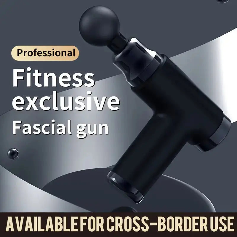 1pc Portable Mini Massage Gun - Deep Tissue Muscle Massager (Black) TM